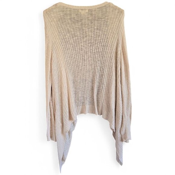 Sundance Womens Open Front Lightweight Cardigan Sweater Beige L Linen Blend - Picture 2 of 6